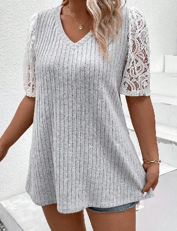 Tricou SHEIN CURVE, gri Gri