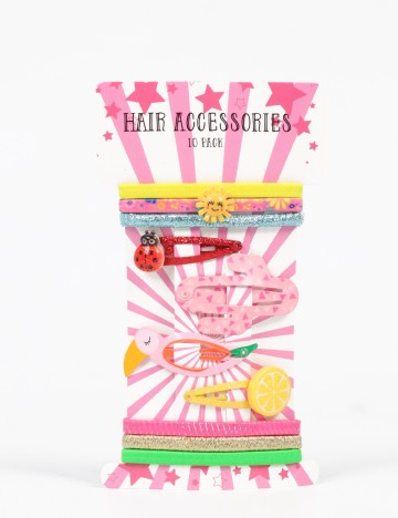 Set clame de par 10 bucati Little Concepts, mix culori