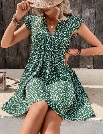 Rochie scurta SHEIN, verde