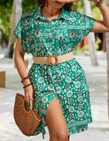 Rochie scurta SHEIN CURVE, verde Verde