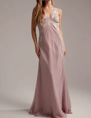 Rochie lunga ASOS, roz pudra