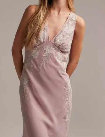 Rochie lunga ASOS, roz pudra
