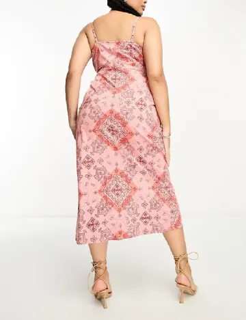 Rochie medie ASOS Curve, roz Roz