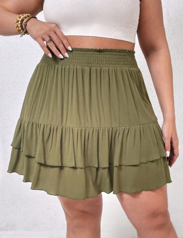 Fusta SHEIN CURVE, verde