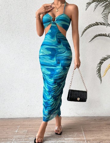 Rochie lunga SHEIN, albastru