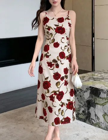 Rochie lunga Dazy, crem Crem