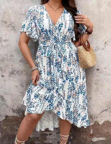 Rochie medie SHEIN CURVE, floral print