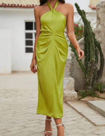 Rochie lunga SHEIN, verde Verde