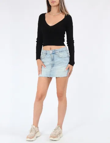 Fusta Pull&Bear, albastru Albastru