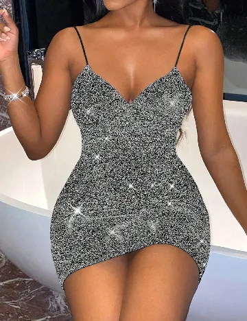 Rochie scurta SHEIN, gri