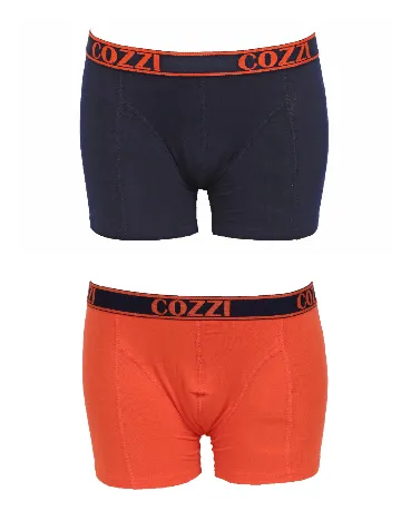 Set Boxeri 2 perechi Cozzi, bleumarin/portocaliu