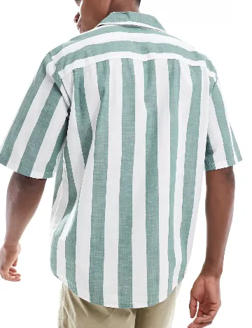 Camasa Oversize Only, alb/verde Verde