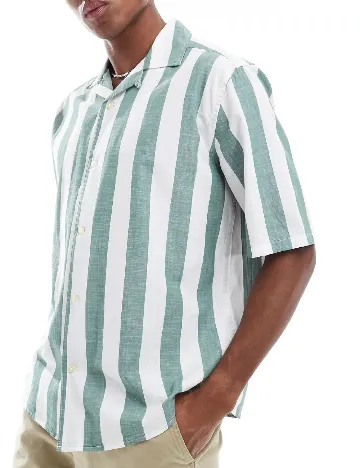Camasa Oversize Only, alb/verde Verde