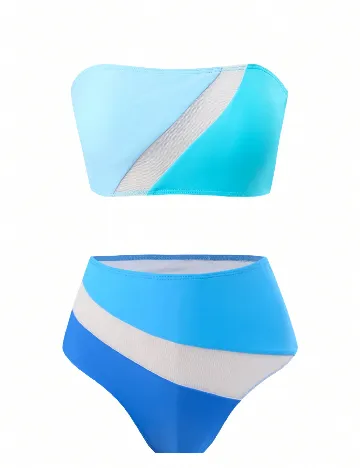 Costum de baie SHEIN, albastru Albastru