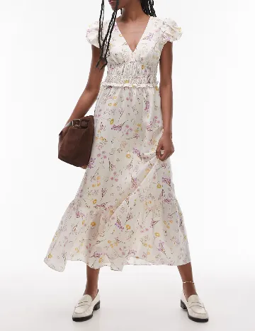 Rochie medie & other stories, ecru Alb