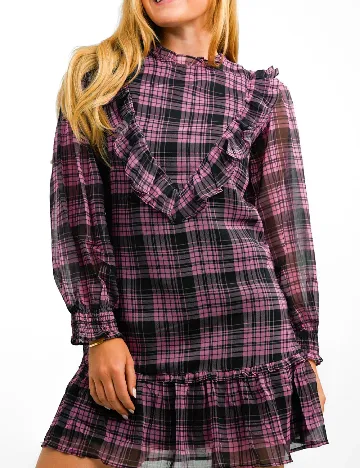 Rochie scurta Miss Selfridge, negru/mov Mov