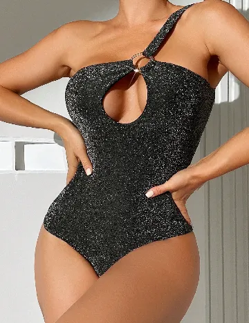 Costum de baie SHEIN, gri inchis Gri