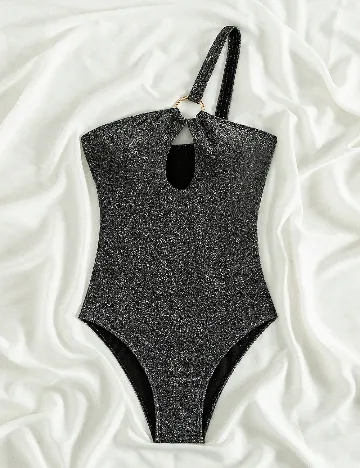 Costum de baie SHEIN, gri inchis Gri