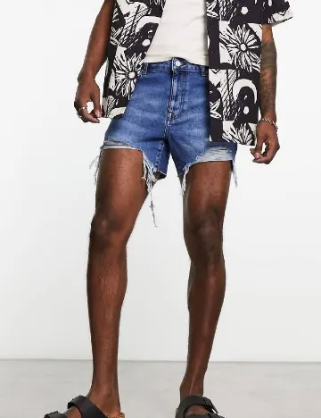 Pantaloni scurti ASOS, albastru Albastru