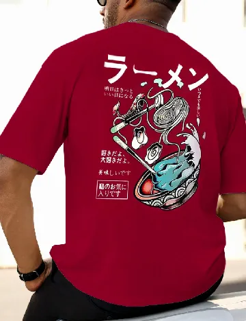 Tricou SHEIN Plus Size Men, rosu Rosu