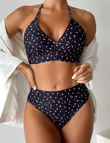 Costum de baie SHEIN, negru Negru