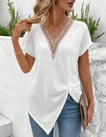 Bluza Emery Rose, alb Alb