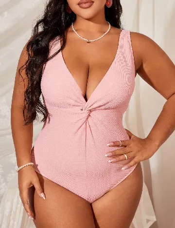 Costum de baie SHEIN CURVE, roz Roz