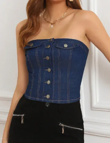 Top SHEIN, albastru Albastru