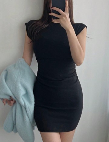 Rochie scurta Dazy, negru
