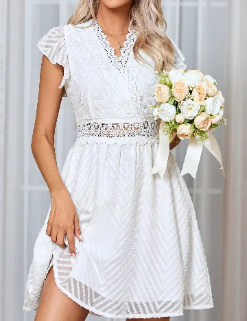 Rochie scurta SHEIN, alb Alb