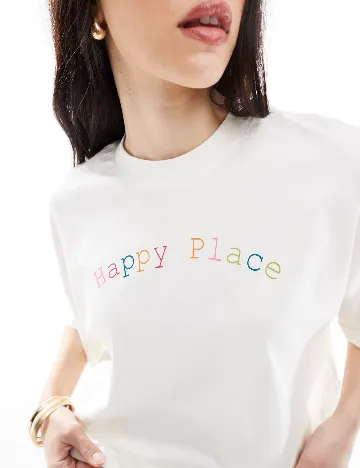 Tricou Only, alb Alb
