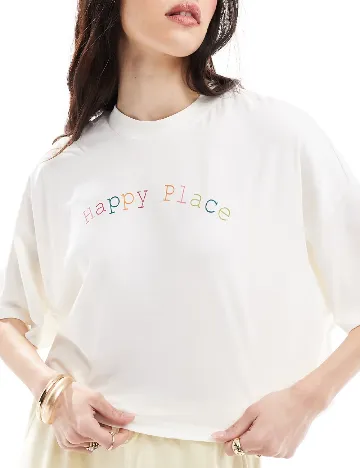 Tricou Only, alb Alb