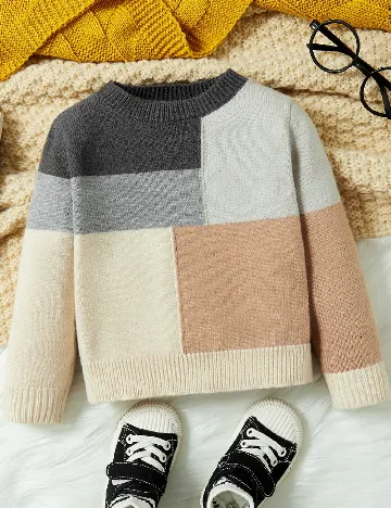 Pulover Shein Kids, mix culori Mix culori