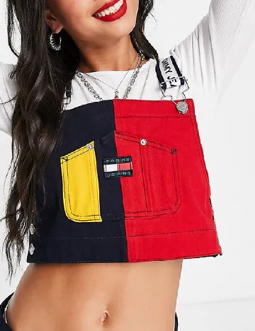 Top Tommy Jeans, albastru/rosu Albastru