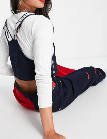 Top Tommy Jeans, albastru/rosu Albastru