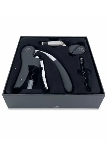 Set accesorii deschidere sticla cu vin L' Atelier Du Vin, negru Negru