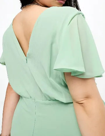 Rochie medie TFNC London Plus Size, verde Verde