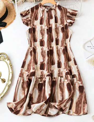 Rochie scurta SHEIN, maro Maro