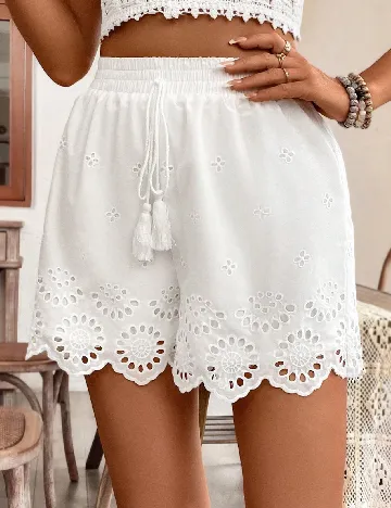 Pantaloni scurti SHEIN, alb Alb