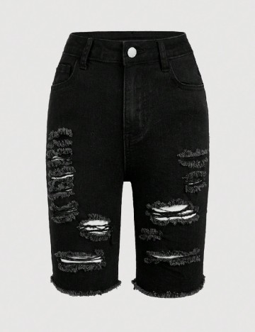 Pantaloni scurti Shein Kids, negru