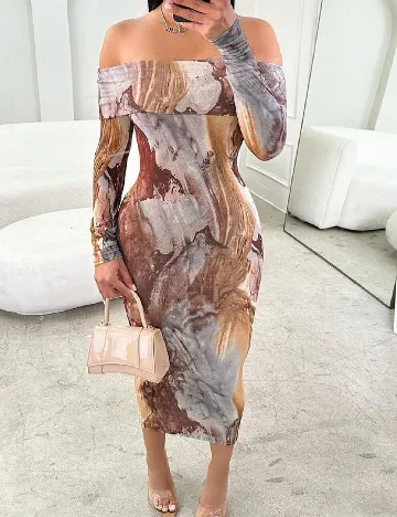 Rochie lunga SHEIN, maro Maro