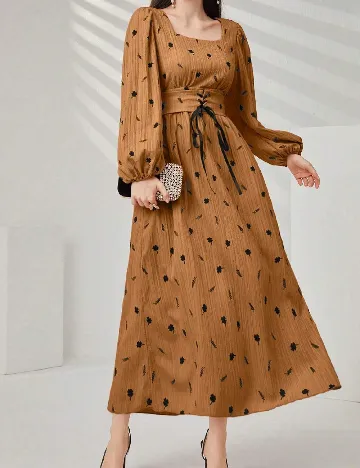 Rochie lunga SHEIN, maro Maro