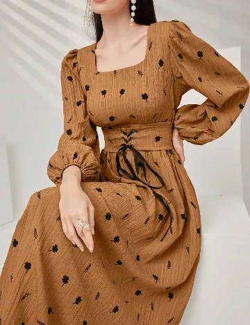 Rochie lunga SHEIN, maro Maro