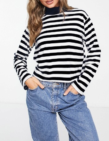 Bluza ASOS, alb/negru
