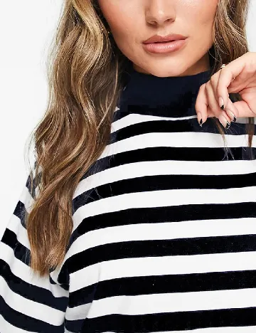 Bluza ASOS, alb/negru Negru