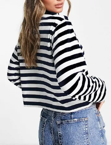 Bluza ASOS, alb/negru Negru