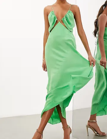 Rochie lunga ASOS, verde Verde