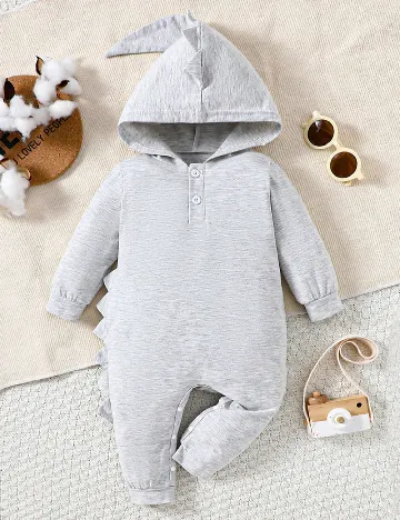 Salopeta Shein Kids, gri Gri