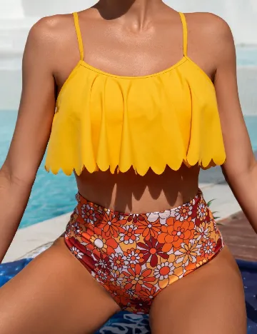 Costum de baie SHEIN, galben Galben