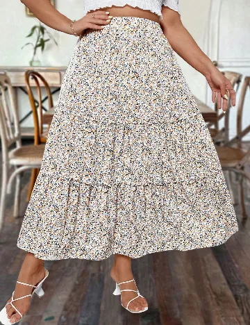 Fusta SHEIN CURVE, floral Floral print